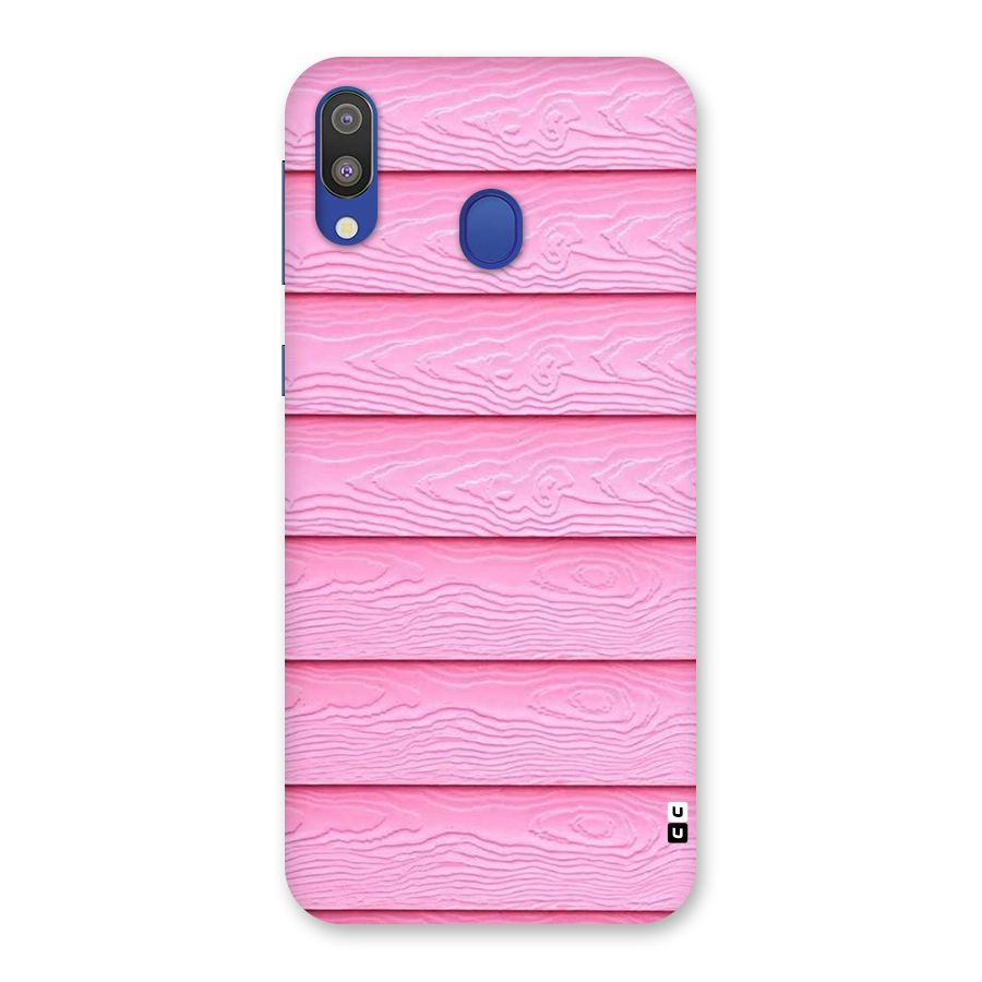 Pink Wood Back Case for Galaxy M20