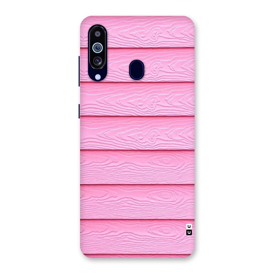 Pink Wood Back Case for Galaxy M40