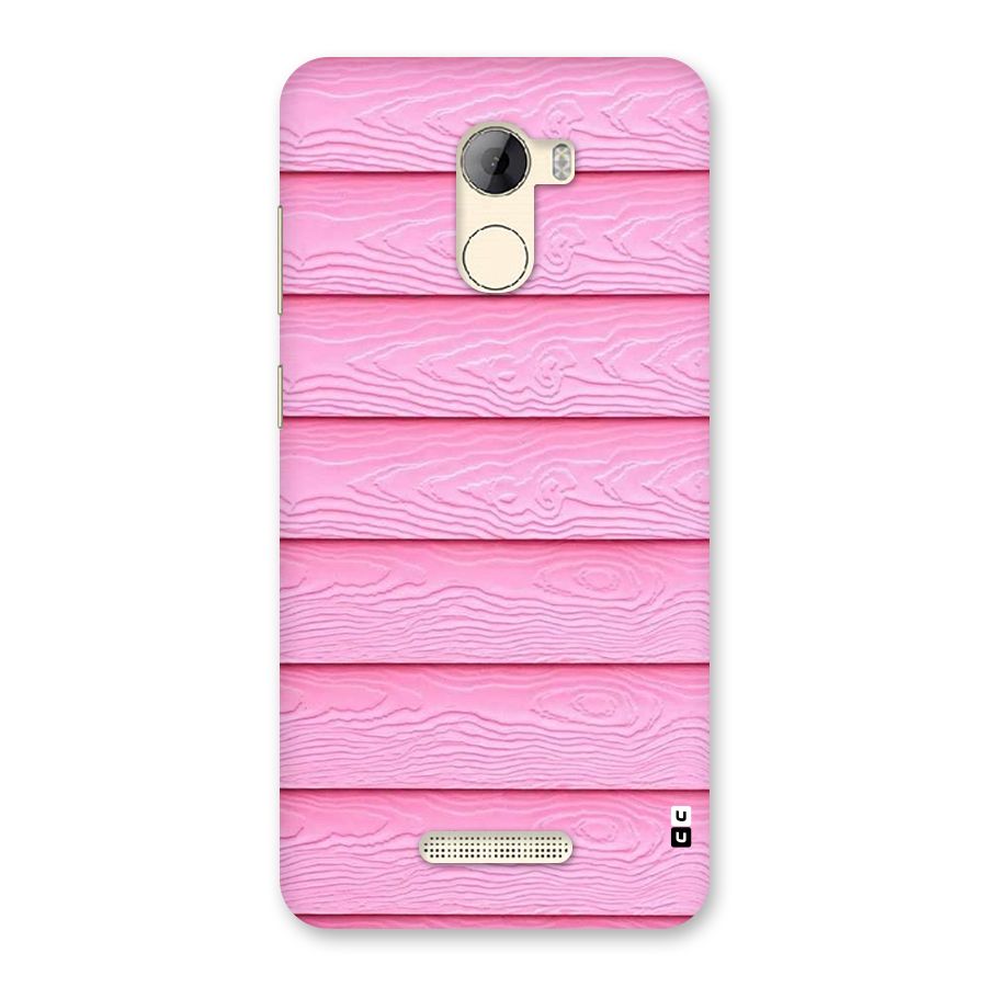 Pink Wood Back Case for Gionee A1 LIte