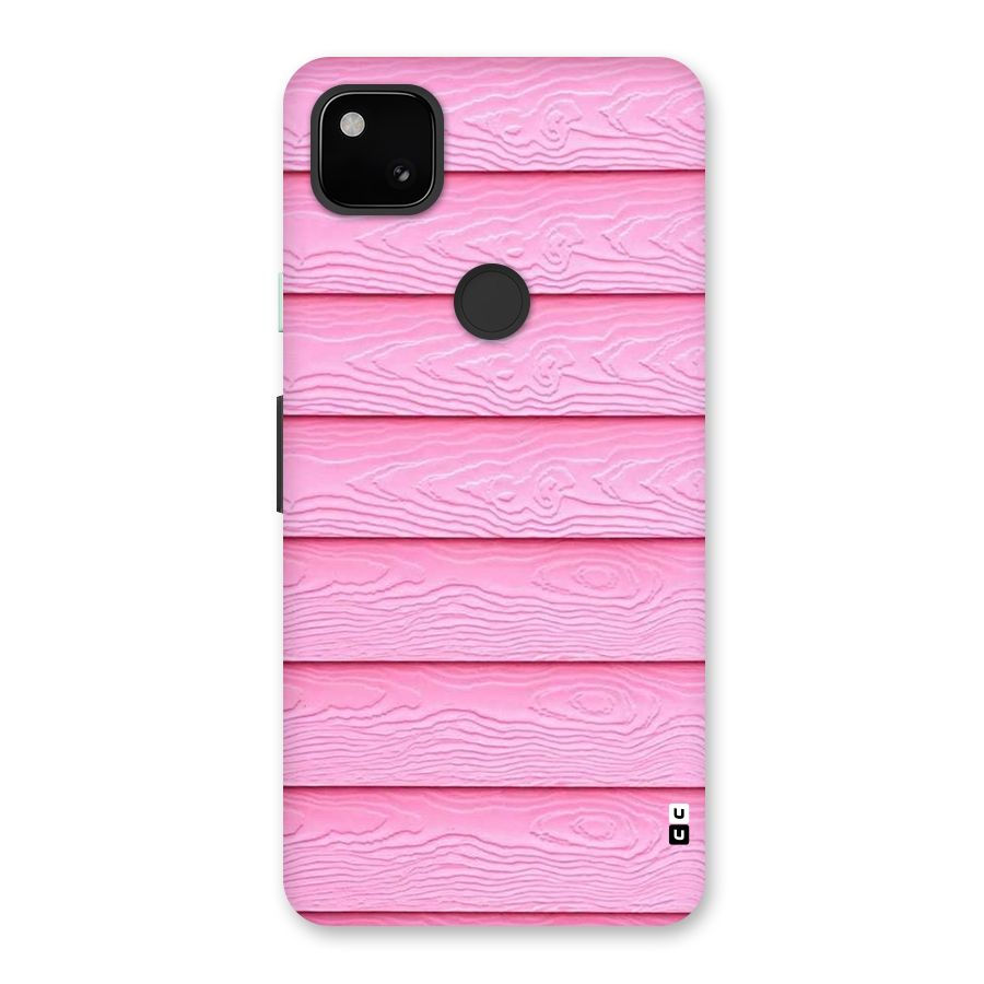 Pink Wood Back Case for Google Pixel 4a