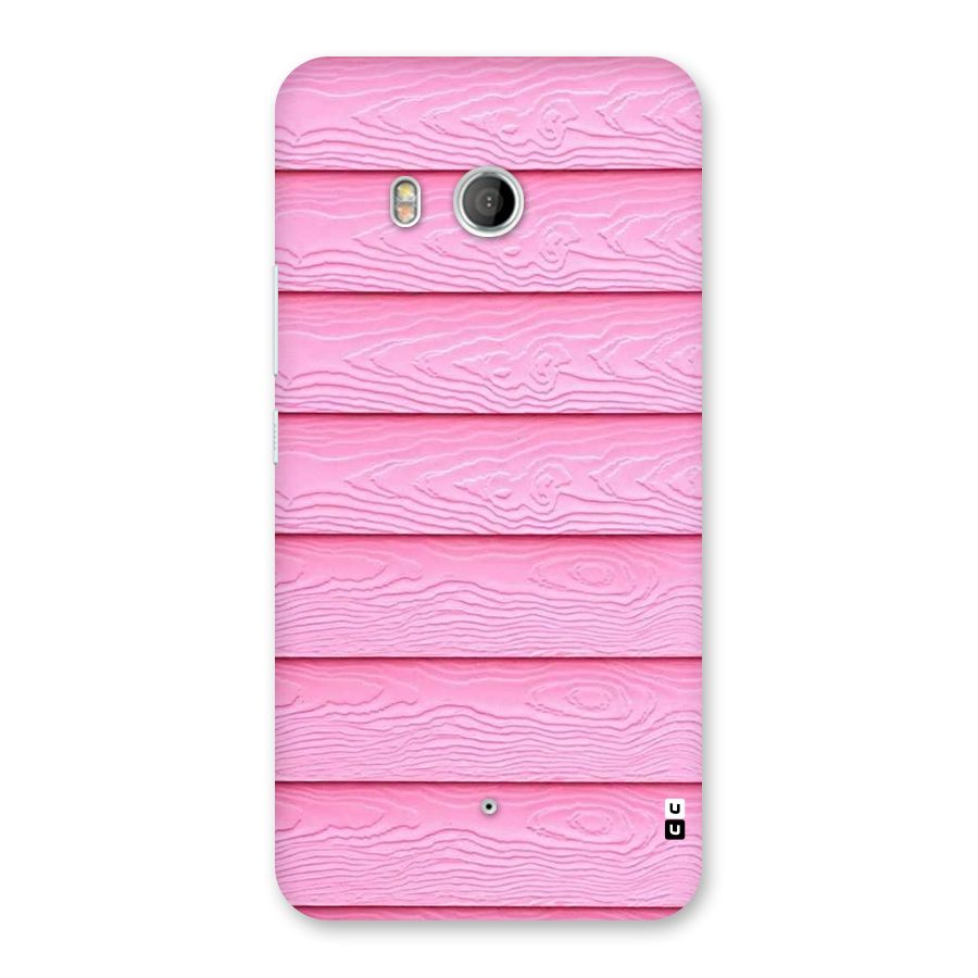 Pink Wood Back Case for HTC U11