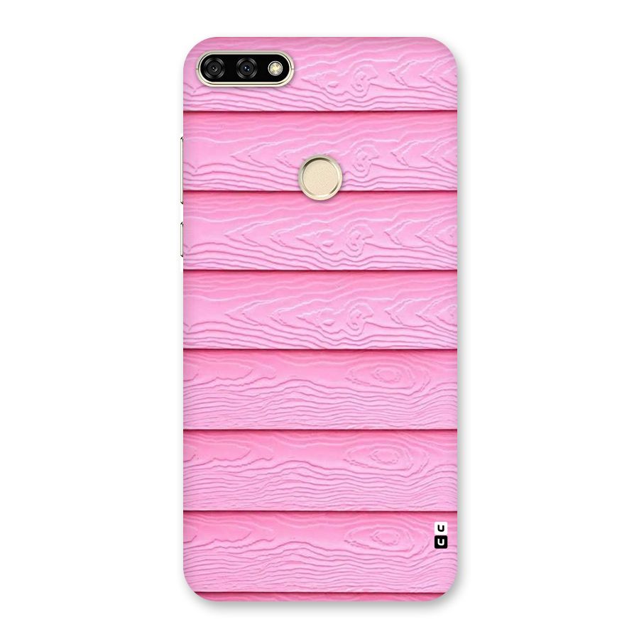 Pink Wood Back Case for Honor 7A