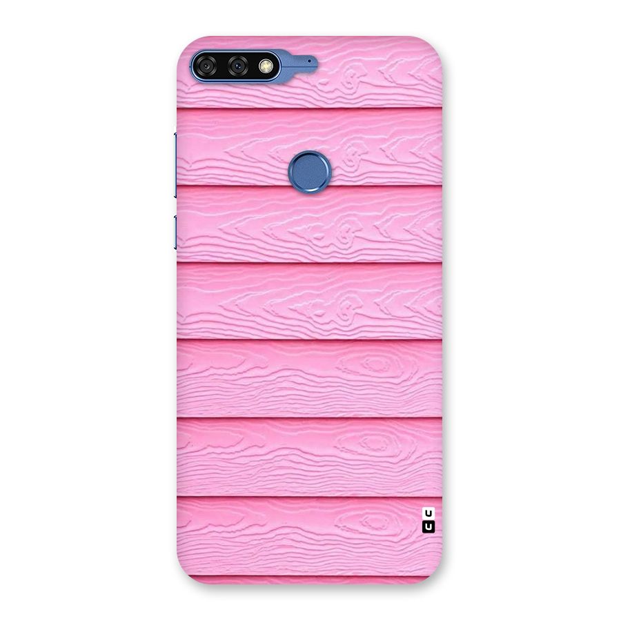 Pink Wood Back Case for Honor 7C