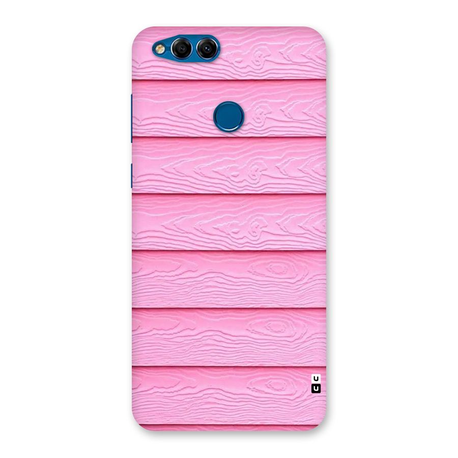 Pink Wood Back Case for Honor 7X