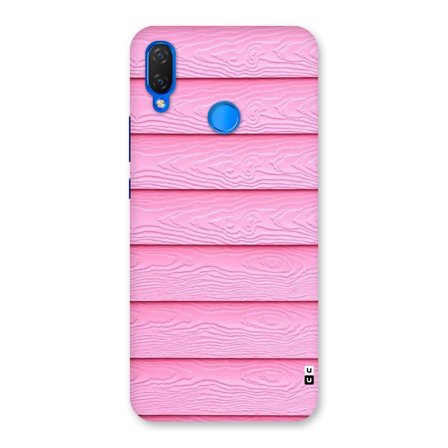 Pink Wood Back Case for Huawei P Smart+