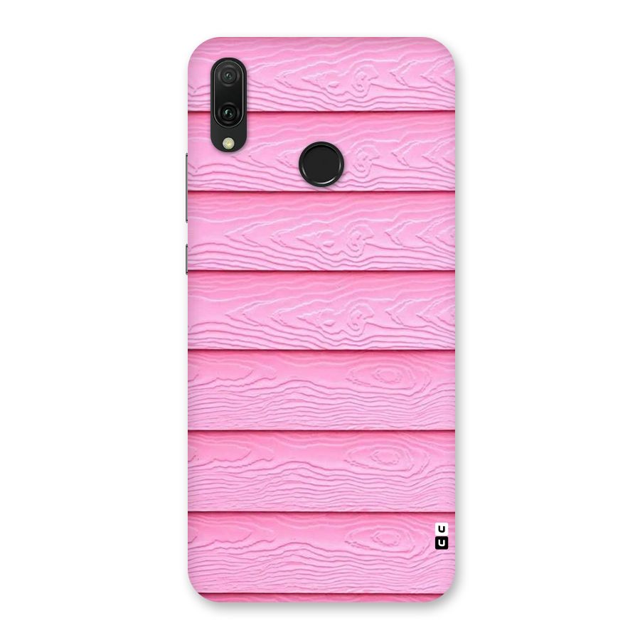 Pink Wood Back Case for Huawei Y9 (2019)