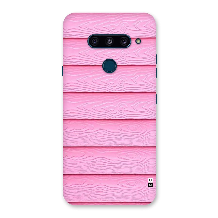 Pink Wood Back Case for LG  V40 ThinQ
