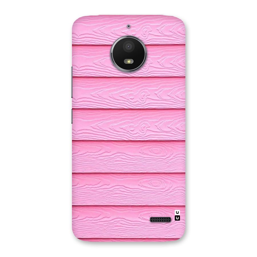 Pink Wood Back Case for Moto E4