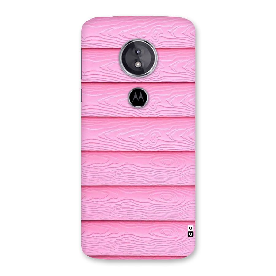 Pink Wood Back Case for Moto E5