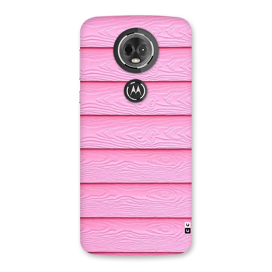 Pink Wood Back Case for Moto E5 Plus