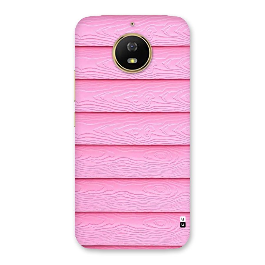 Pink Wood Back Case for Moto G5s