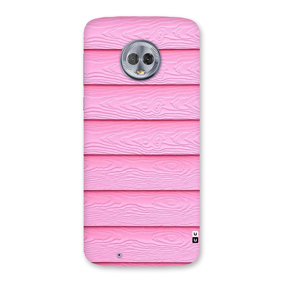 Pink Wood Back Case for Moto G6