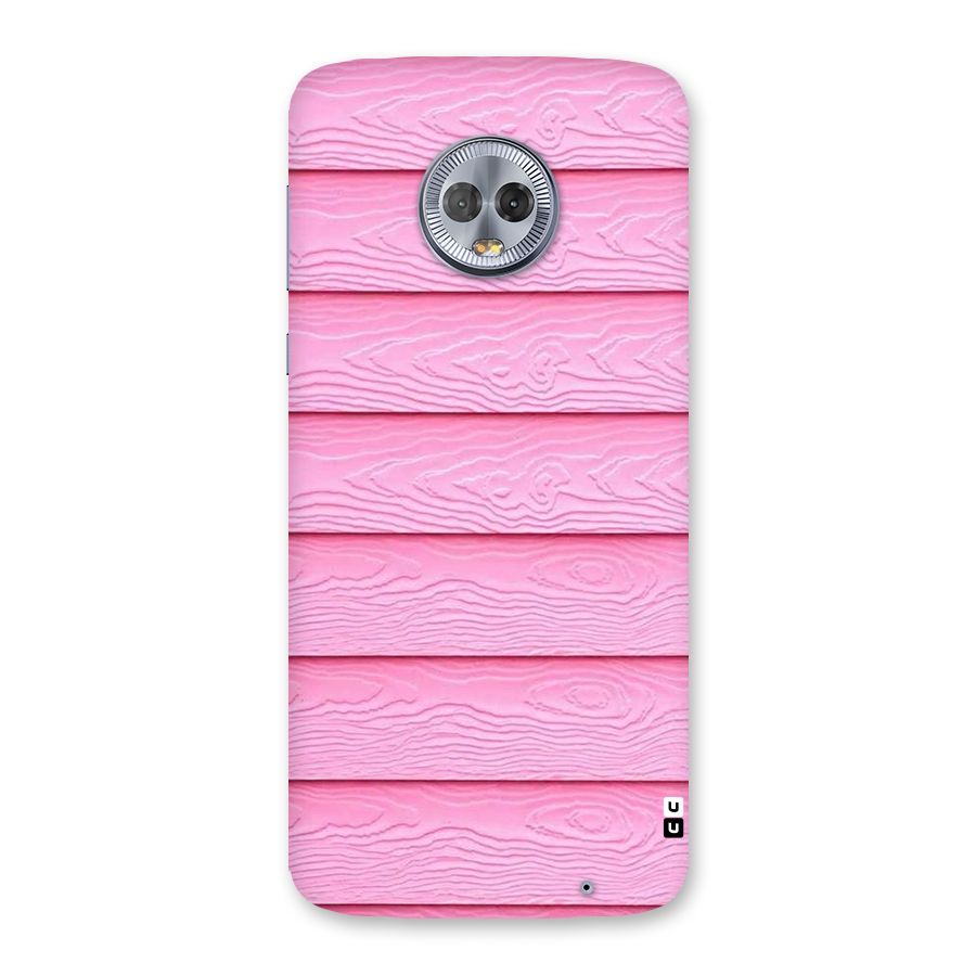 Pink Wood Back Case for Moto G6 Plus