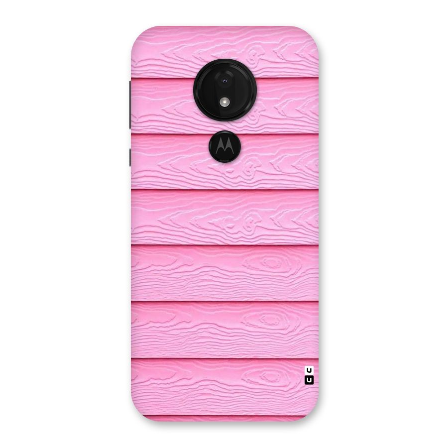 Pink Wood Back Case for Moto G7 Power