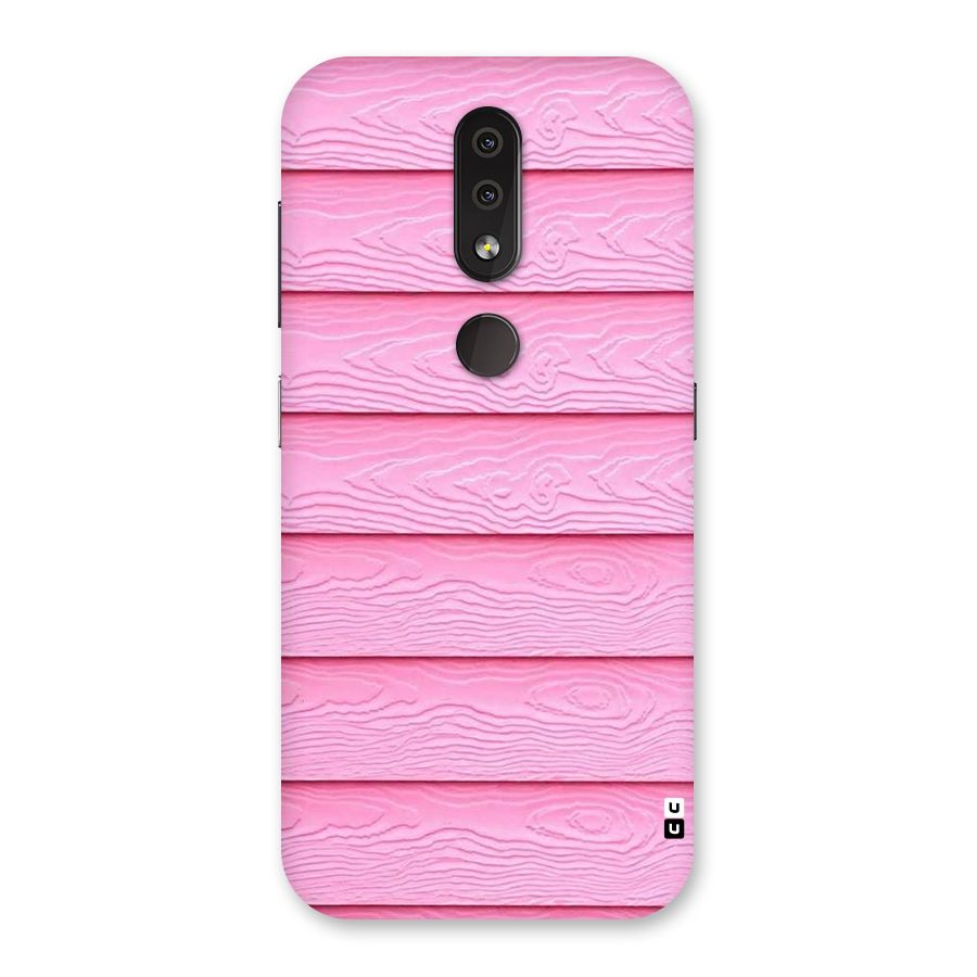 Pink Wood Back Case for Nokia 4.2