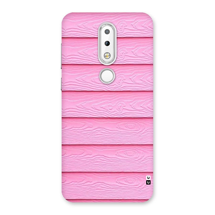 Pink Wood Back Case for Nokia 6.1 Plus