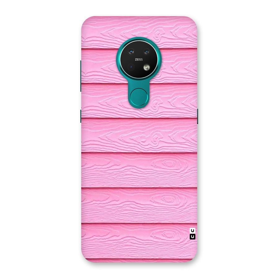 Pink Wood Back Case for Nokia 7.2