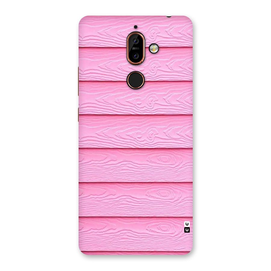 Pink Wood Back Case for Nokia 7 Plus