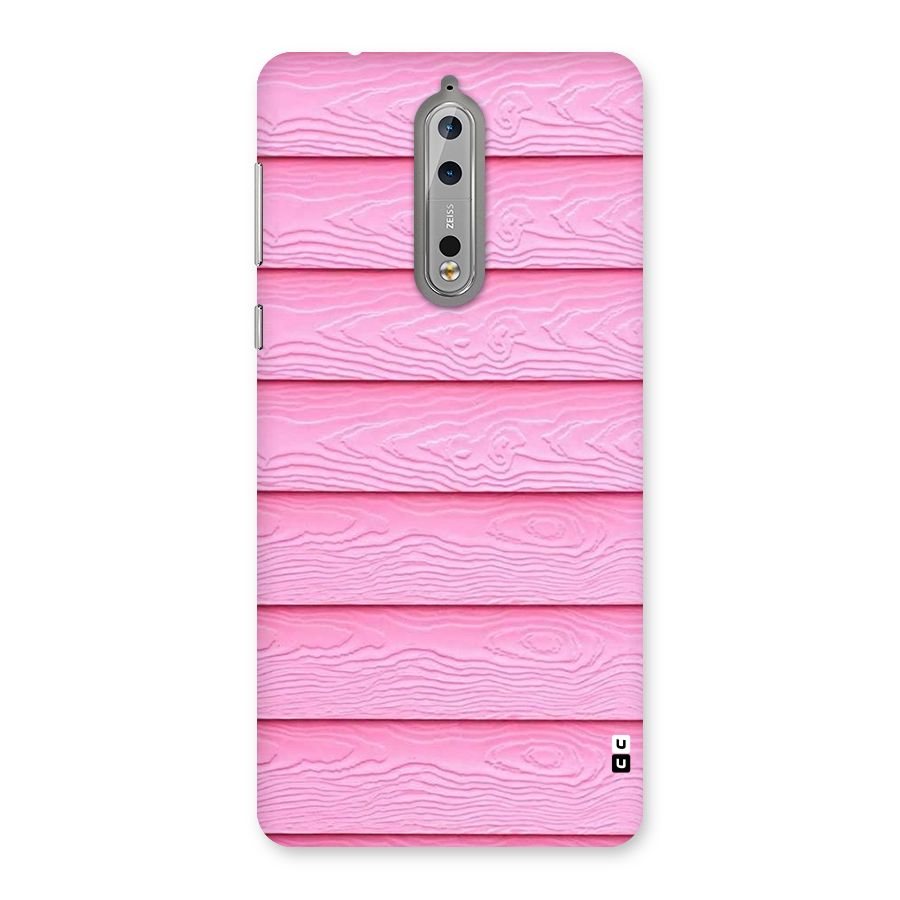 Pink Wood Back Case for Nokia 8