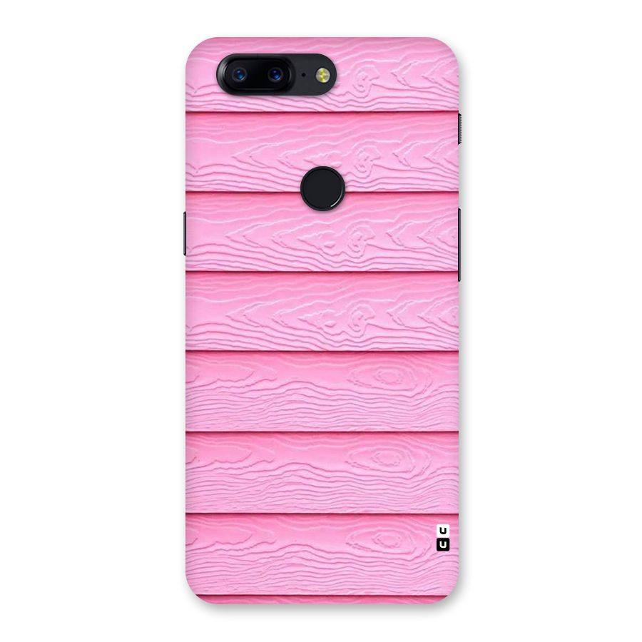 Pink Wood Back Case for OnePlus 5T