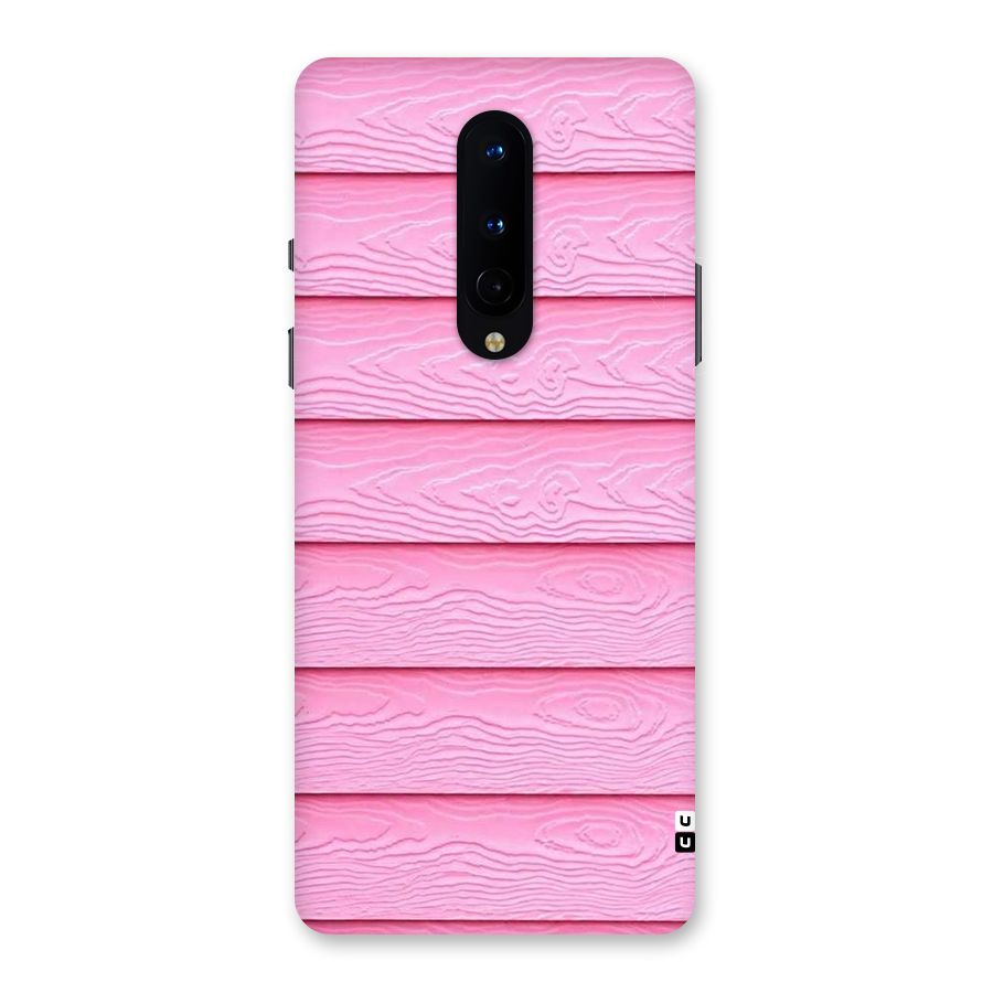 Pink Wood Back Case for OnePlus 8