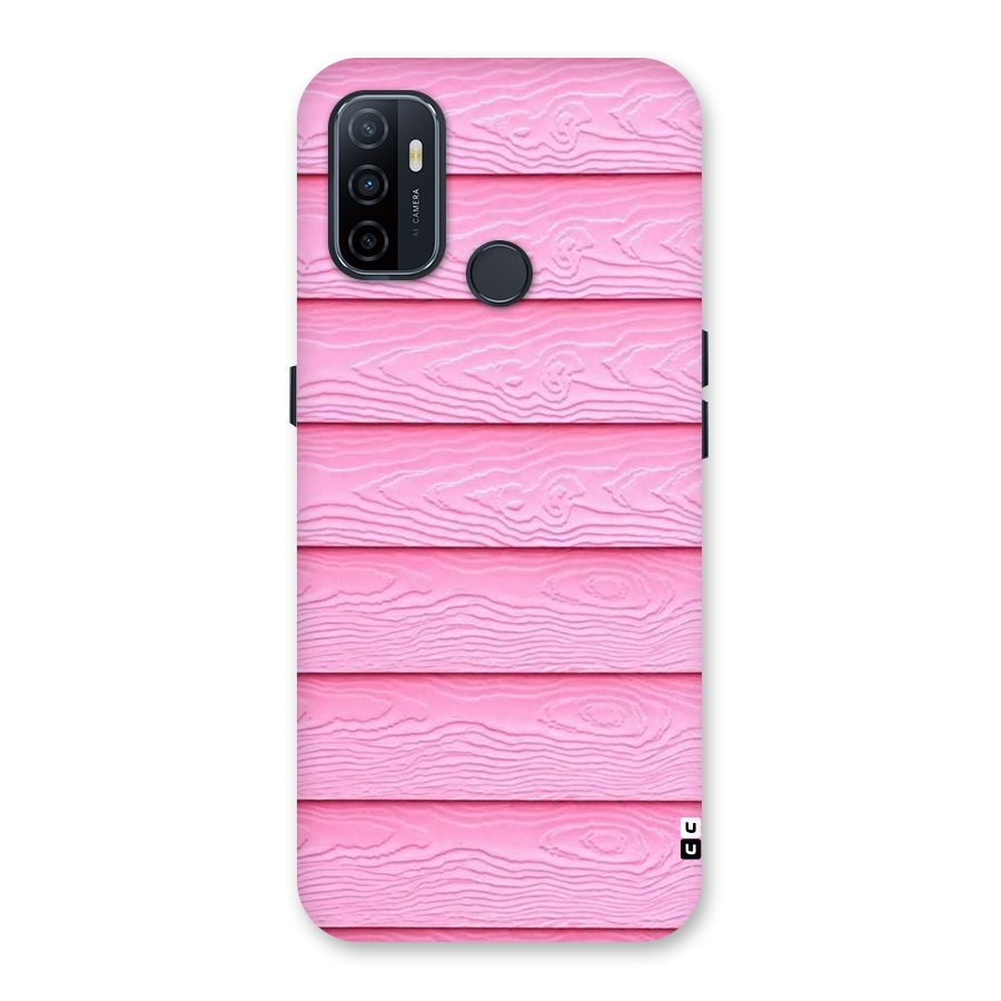 Pink Wood Back Case for Oppo A32