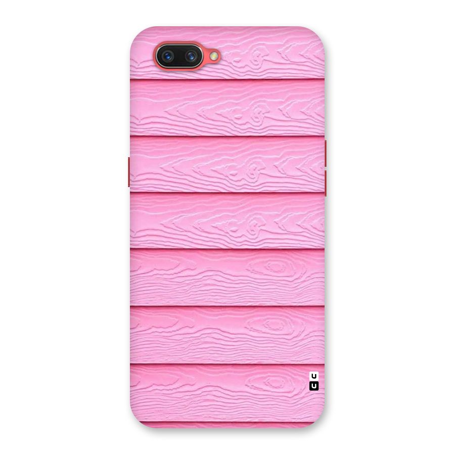 Pink Wood Back Case for Oppo A3s
