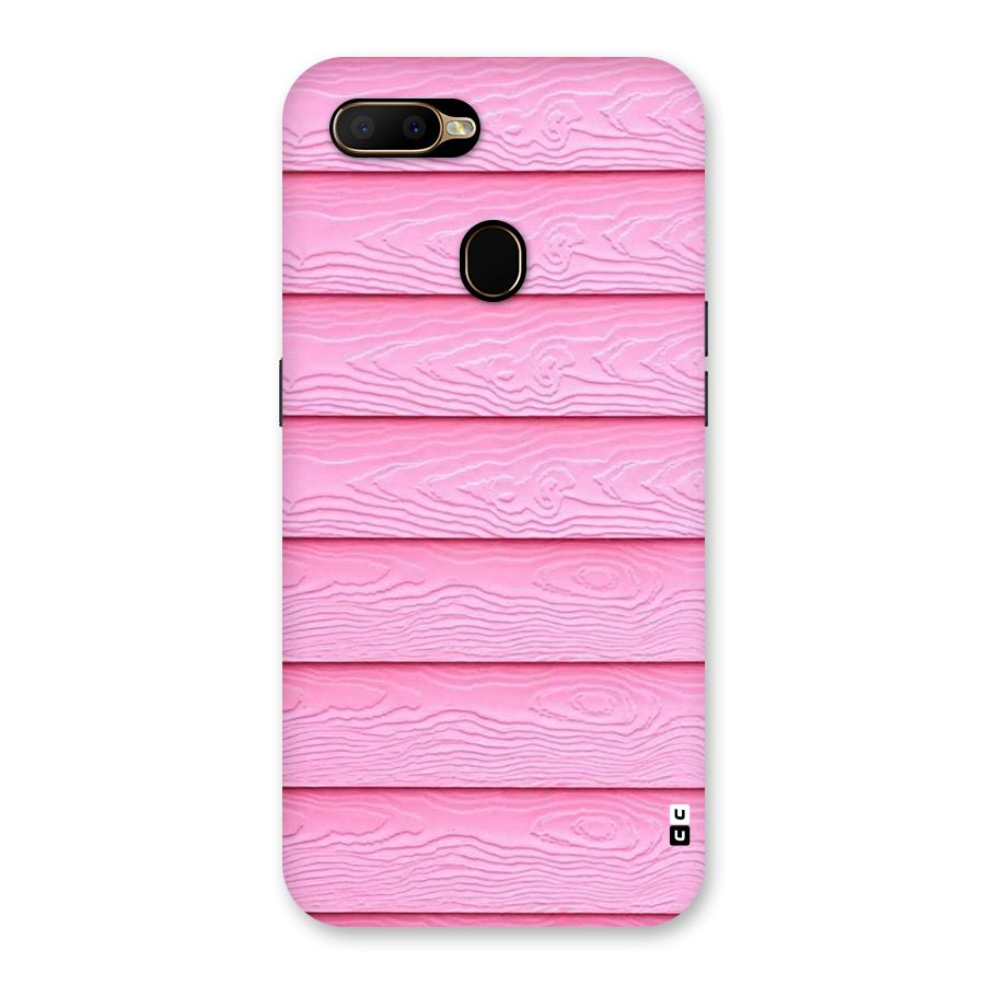 Pink Wood Back Case for Oppo A5s