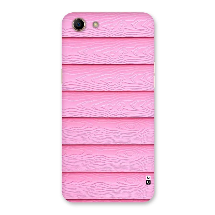 Pink Wood Back Case for Oppo A83 (2018)