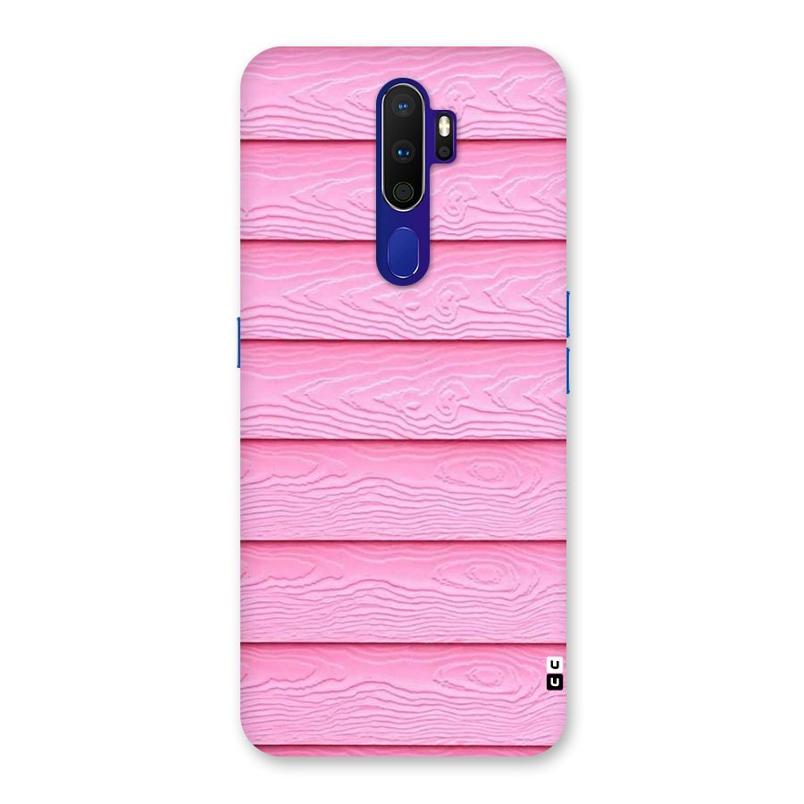Pink Wood Back Case for Oppo A9 (2020)