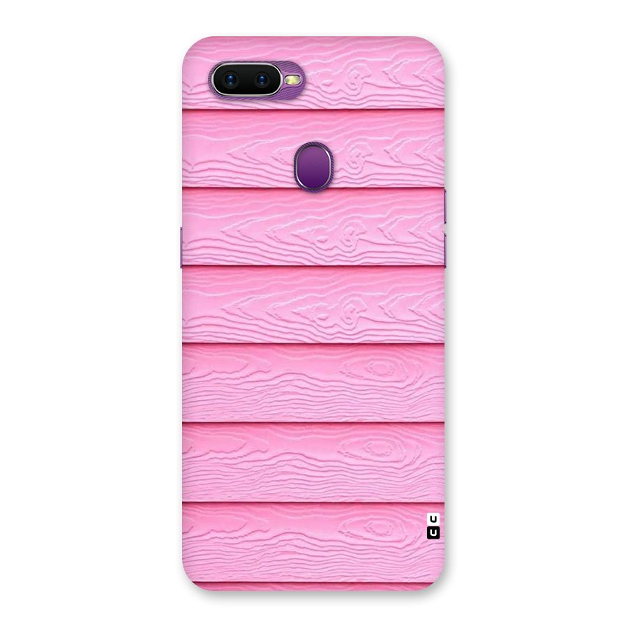 Pink Wood Back Case for Oppo F9
