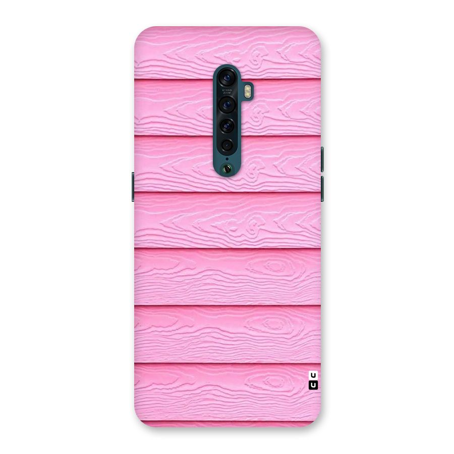 Pink Wood Back Case for Oppo Reno2