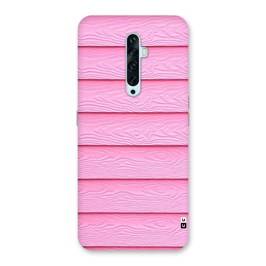 Pink Wood Back Case for Oppo Reno2 F
