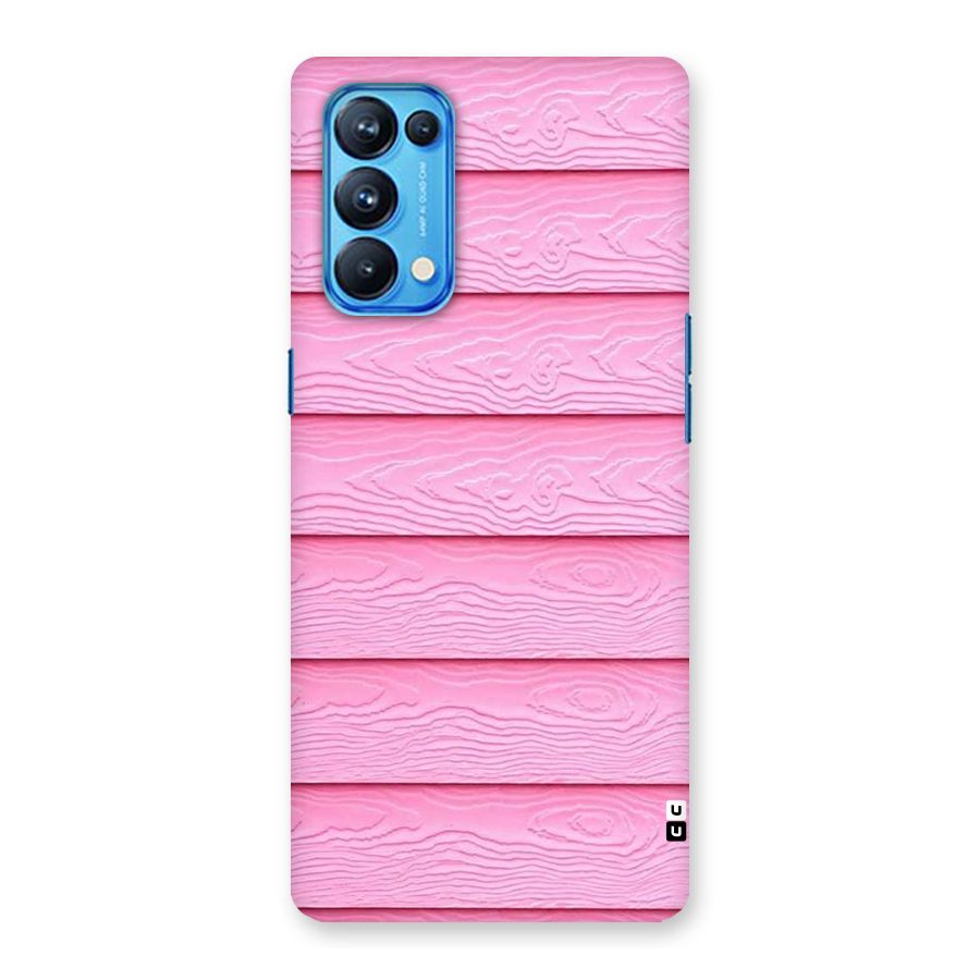 Pink Wood Back Case for Oppo Reno5 Pro 5G