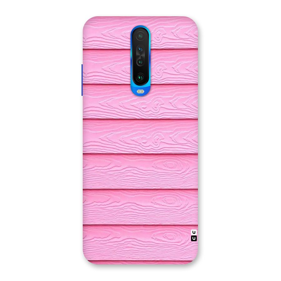 Pink Wood Back Case for Poco X2