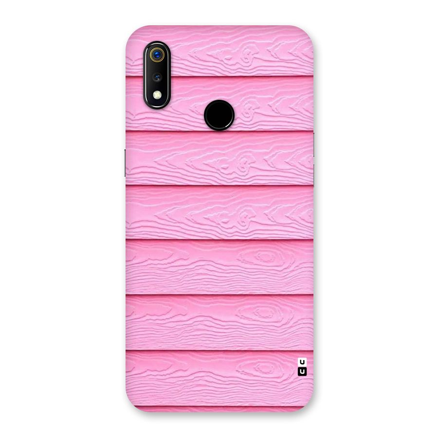 Pink Wood Back Case for Realme 3