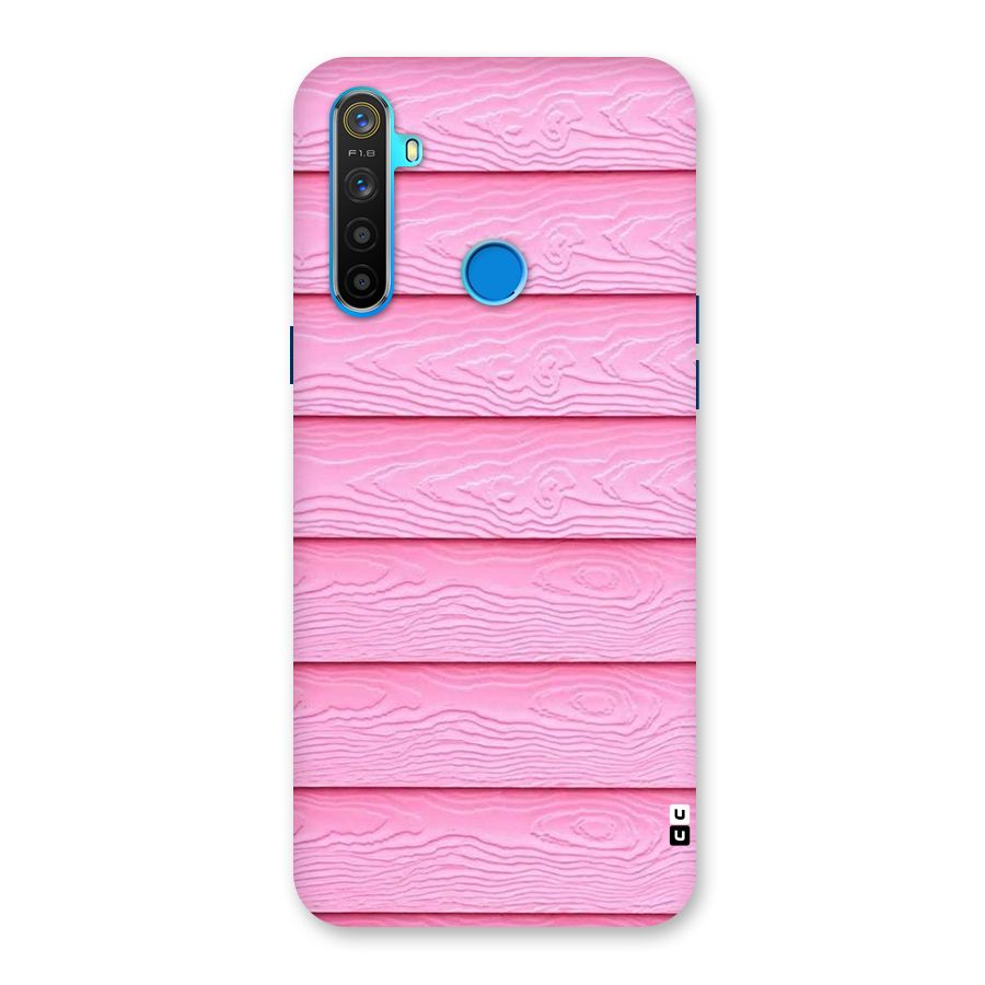 Pink Wood Back Case for Realme 5s