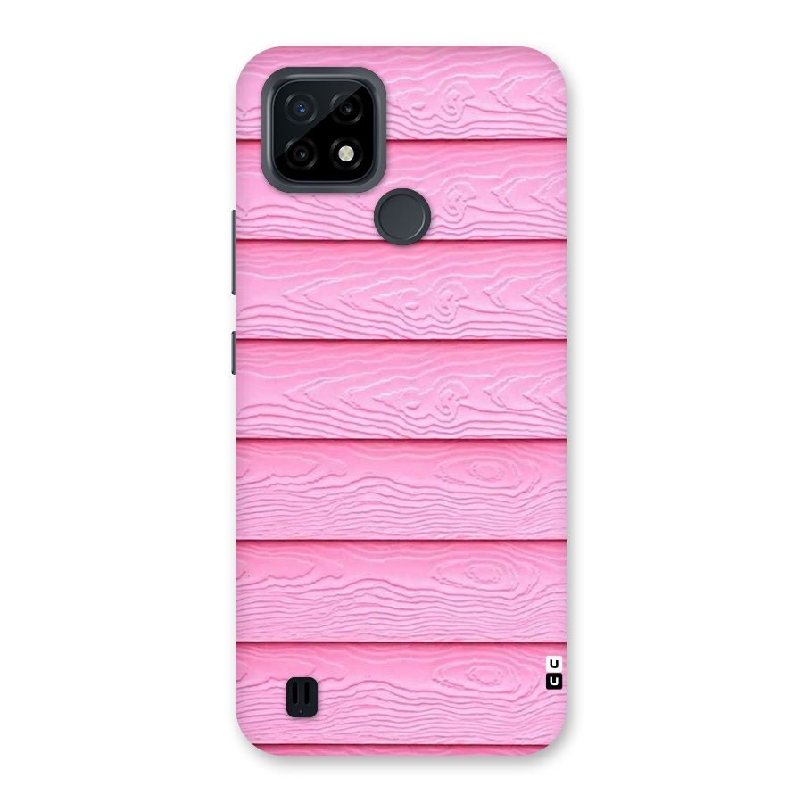 Pink Wood Back Case for Realme C21