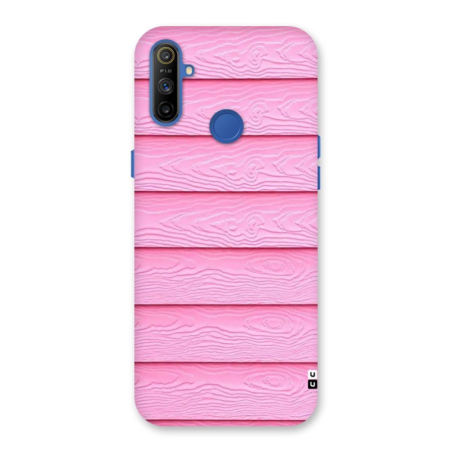 Pink Wood Back Case for Realme Narzo 10A