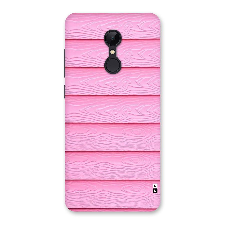 Pink Wood Back Case for Redmi 5