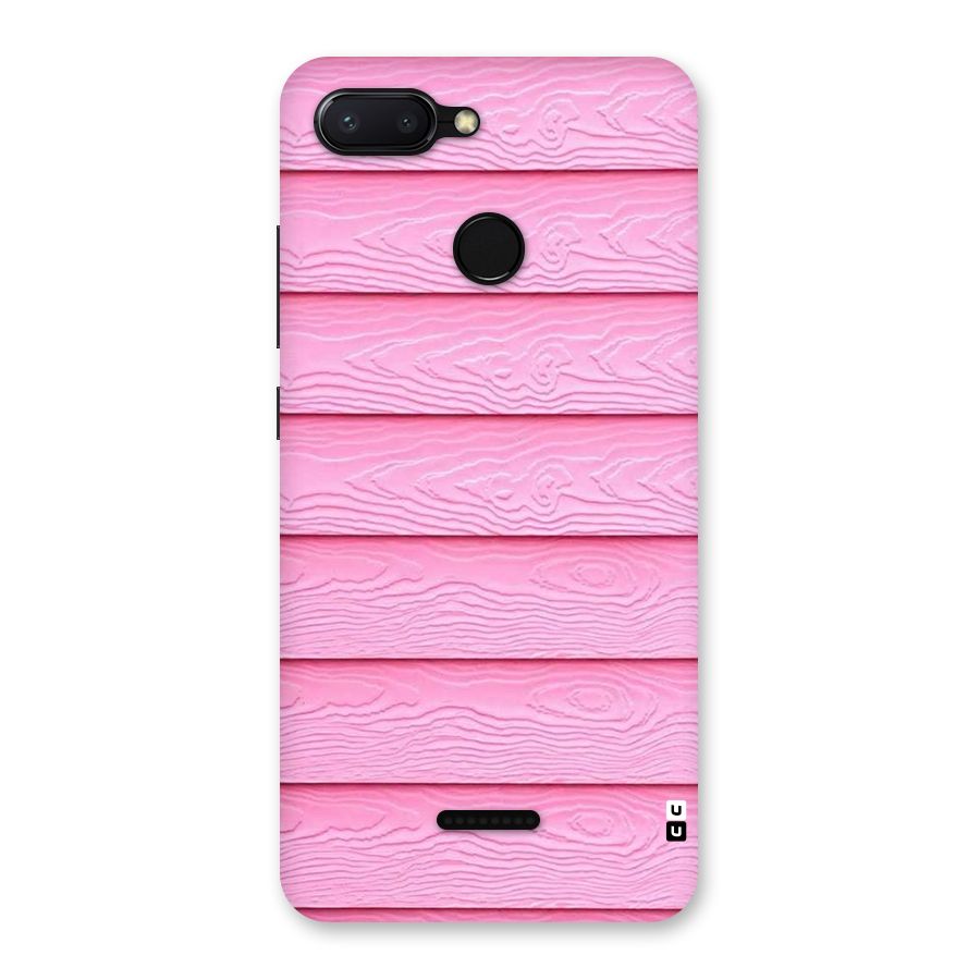 Pink Wood Back Case for Redmi 6