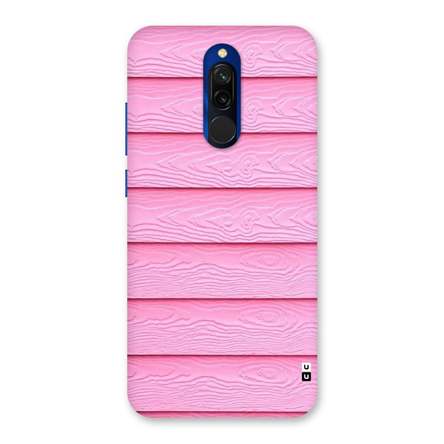 Pink Wood Back Case for Redmi 8
