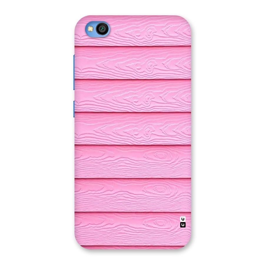 Pink Wood Back Case for Redmi Go