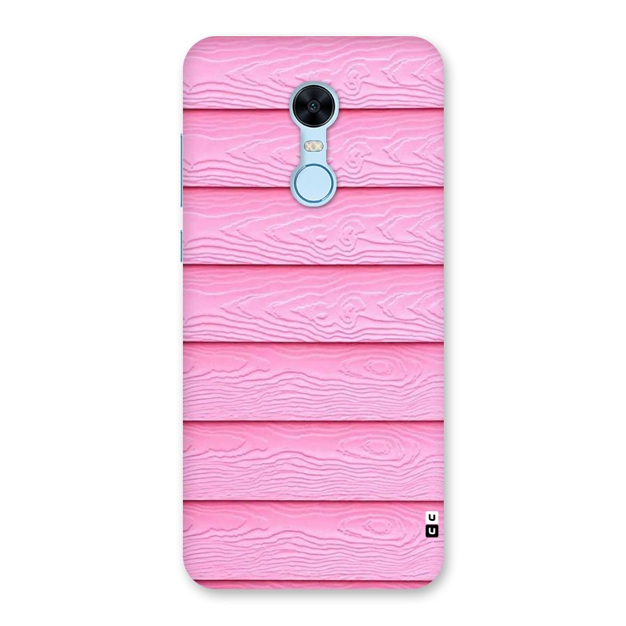 Pink Wood Back Case for Redmi Note 5