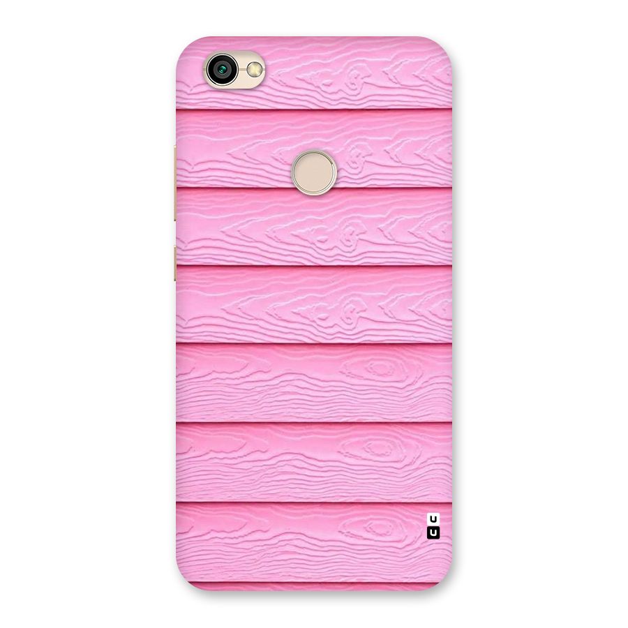 Pink Wood Back Case for Redmi Y1 2017