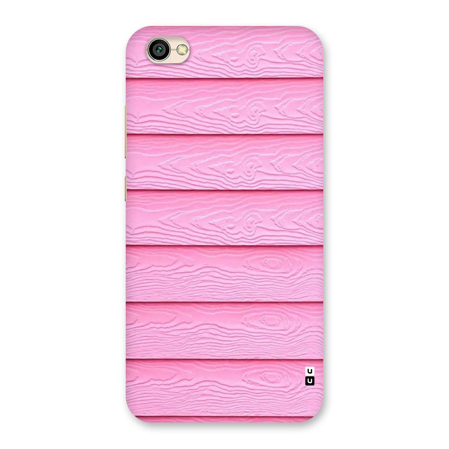 Pink Wood Back Case for Redmi Y1 Lite