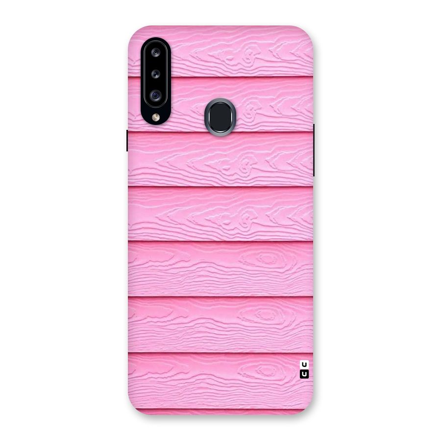 Pink Wood Back Case for Samsung Galaxy A20s