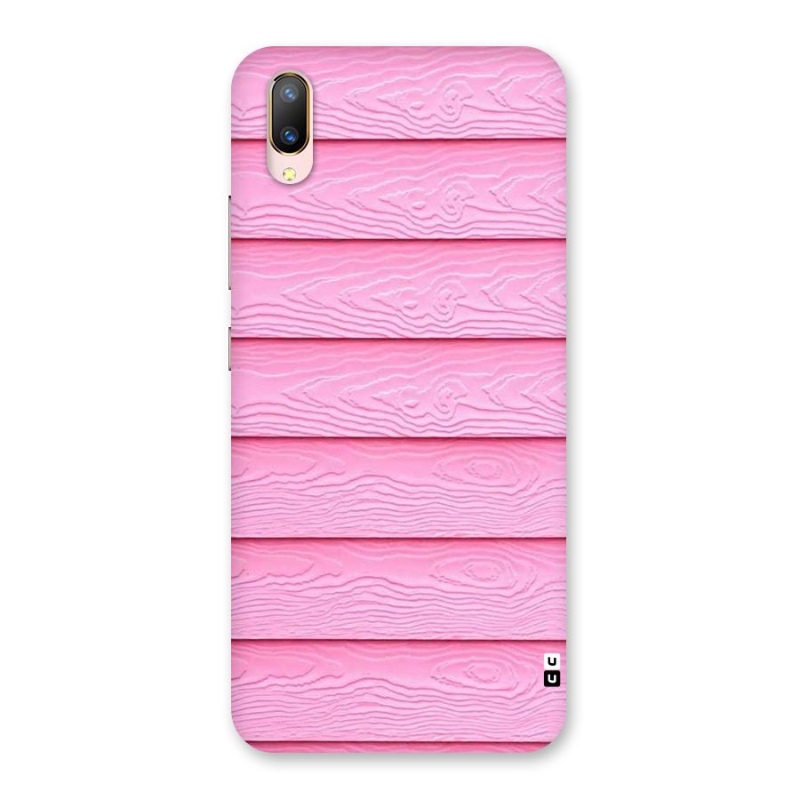 Pink Wood Back Case for Vivo V11 Pro