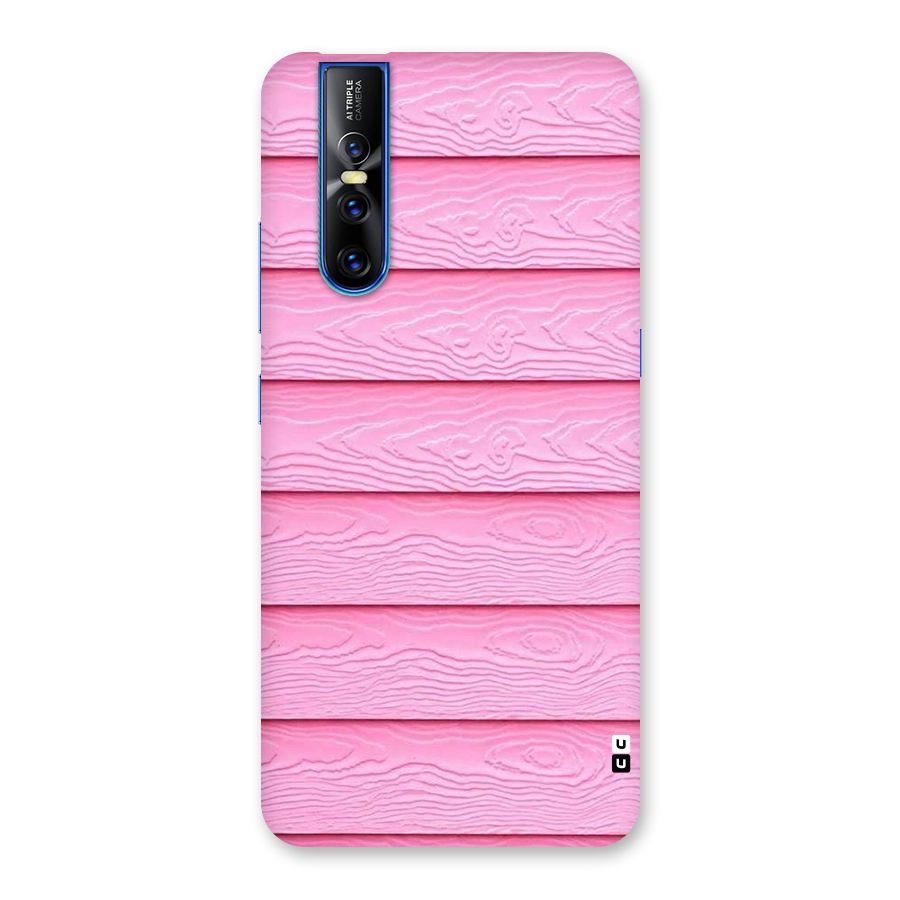 Pink Wood Back Case for Vivo V15 Pro