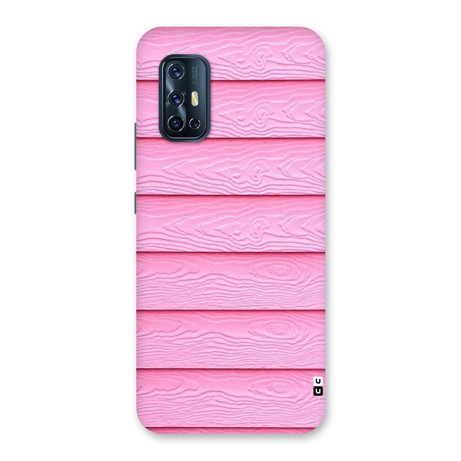 Pink Wood Back Case for Vivo V17
